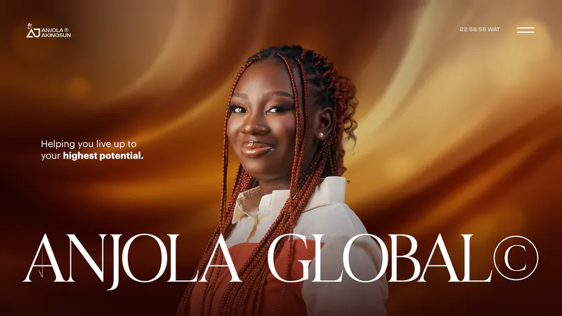 Anjola Global website homepage