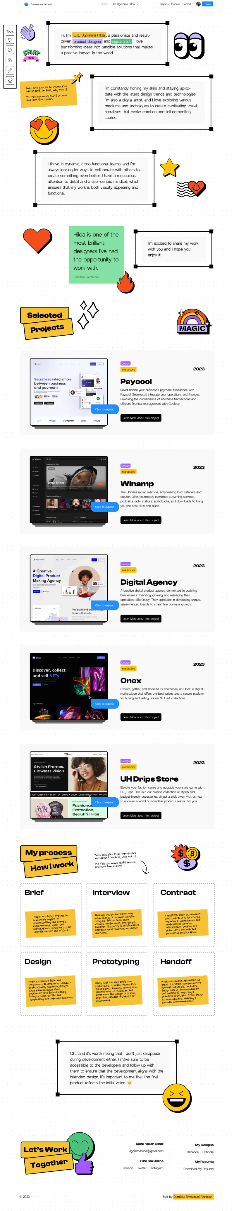Ugomma Hilda website homepage